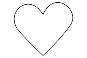 Heart, heart icon, heart shape, symbol icon single-line drawing of art illustration vector