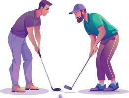 Golf competition flat style illustration vector