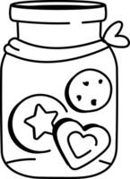 A hand drawn icon of cookies jar vector