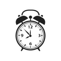 Retro Alarm Clock with Ringing Twin Bells on a Timeless Design vector