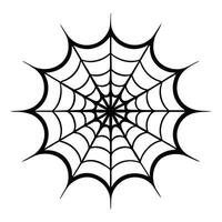Realistic Spider Silhouette with Artistic Web in Black vector
