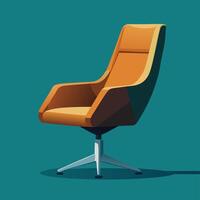 Comfortable Swivel Chair with Ergonomic Features Illustration vector