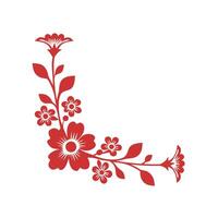 Elegant Floral Line Art Minimalist Botanical Drawing vector