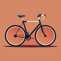 Bicycle by a Wooden Fence and Picnic Illustration in Rustic Style vector