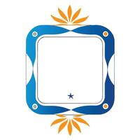 Modern Rectangular Frame with Smooth Polished Finish vector