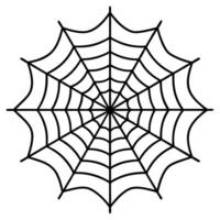 Creepy Spider Silhouette with a Detailed Web Pattern vector
