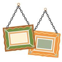Two Small Rectangular Frames in a Connected Arrangement vector