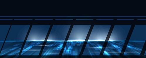 abstract futuristic background with blue lights vector