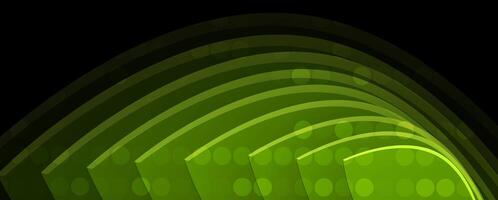 green abstract background with circles and lines vector
