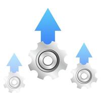 Operational excellence glyph icon. Technology optimization, innovation, production growth concept. illustration vector