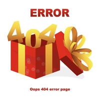Popular style 404 page. reports that the page was not found. illustration vector