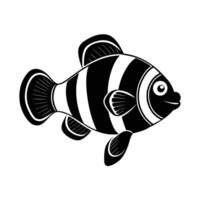 Fish silhouette Style with white background design vector