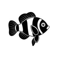 Fish silhouette Style with white background vector