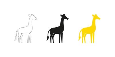 Baby Giraffe Icon Illustrations for Kids Design - Fun and Playful Styles vector