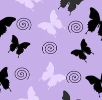 Shilloutte of Butterfly seamless pattern for background or wallpaper vector
