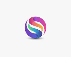 Abstract colorful circle logo template vector