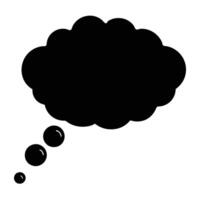 Creative thought bubble outline icon for unique ideas vector