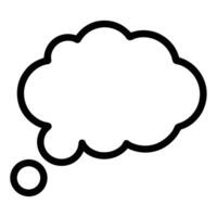 Abstract thought bubble outline icon for creative art vector