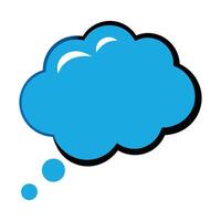 Artistic thought bubble outline icon for abstract themes vector