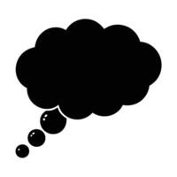 Minimalist line art thought bubble for conversation designs vector