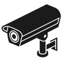 Sophisticated CCTV camera icon for advanced security systems vector