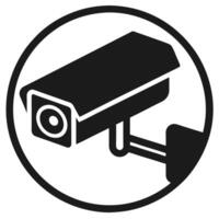 Unique CCTV camera icon for safety and surveillance vector
