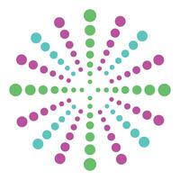 Bright colorful fireworks simple flat design. vector