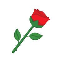Modern red rose icon isolated vector