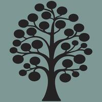 Minimalist Tree Icon Simple Nature Symbol vector
