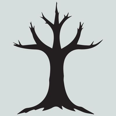 Winter Tree Icon Stark and Simple Design