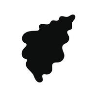 Wavy Seashell Silhouette in Black Style vector