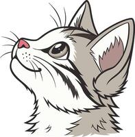 create a stylized cat head silhouette vector