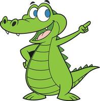 Crocodile cartoon illustration vector