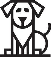 minimalist logo of a dog vector