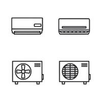 Four different types of air conditioners vector