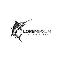 Marlin Fish Logo Design Template vector