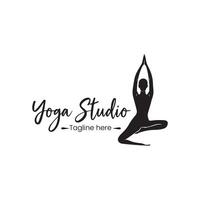 Yoga Studio Logo Design Template vector