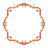 Vintage frame on white background vector