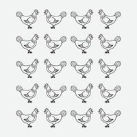 hen icon art design vector
