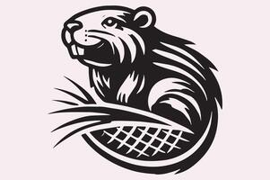 Beaver About Simple Silhouette vector