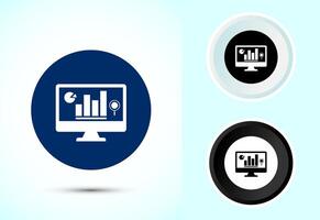 Data analytics icon design. Market research, analytic icon vector