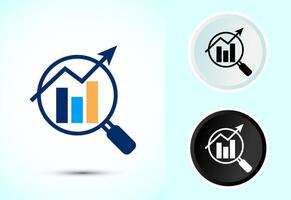 Data analytics icon. Market research, analytic icon vector