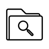 Search file icon on background. Flat search file icon symbol sign from modern user interface collection for mobile concept and web apps design. vector