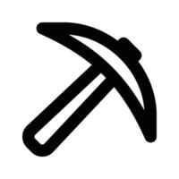 pickaxe mining tool icon isolated on transparent background vector
