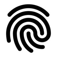 Digital fingerprint, finger print fingerprint lock secure security logo icon illustration vector