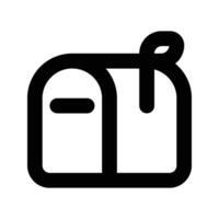 Mailbox icon, letter and mail, mailbox sign, graphics on background. vector