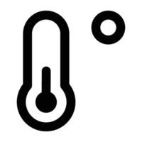 Thermometer icon with temperature half scale for weather or medicine vector