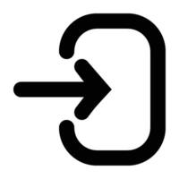 Login icon . Login square arrow button for web site and mobile app. vector