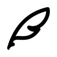 Outline feather icon illustration isolated sign symbol vector