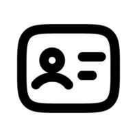 ID Card Icon - User With Identity Profile illustration vector